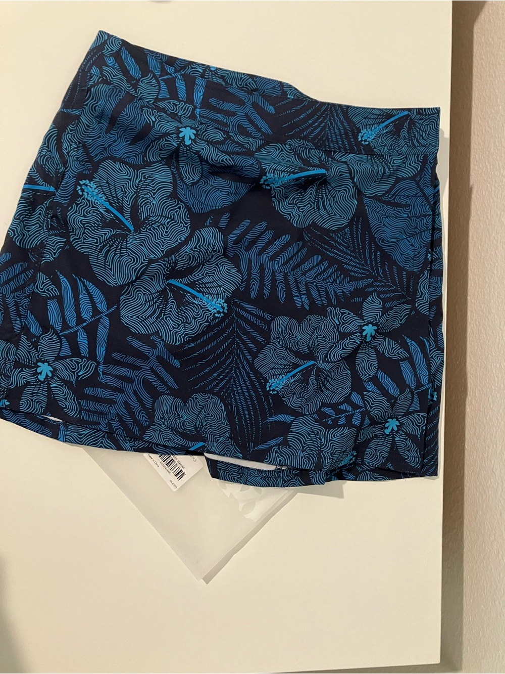 Rip Skirt Blue Tropical Print Skort - Picture 5 of 12